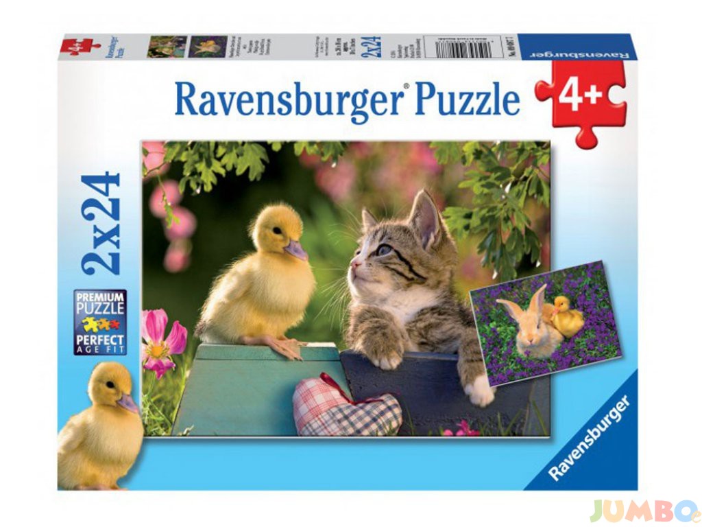 Пъзел Ravensburger 2х24 ел. – Малки животни