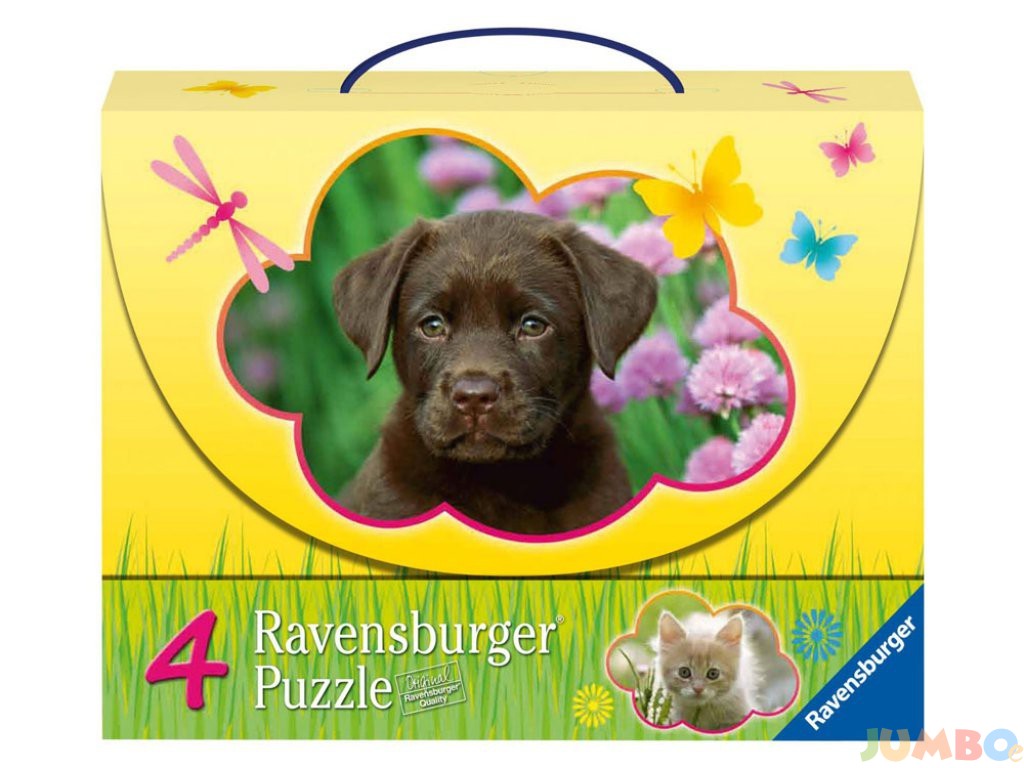 Пъзел Ravensburger 4-в-1 – Малки животни