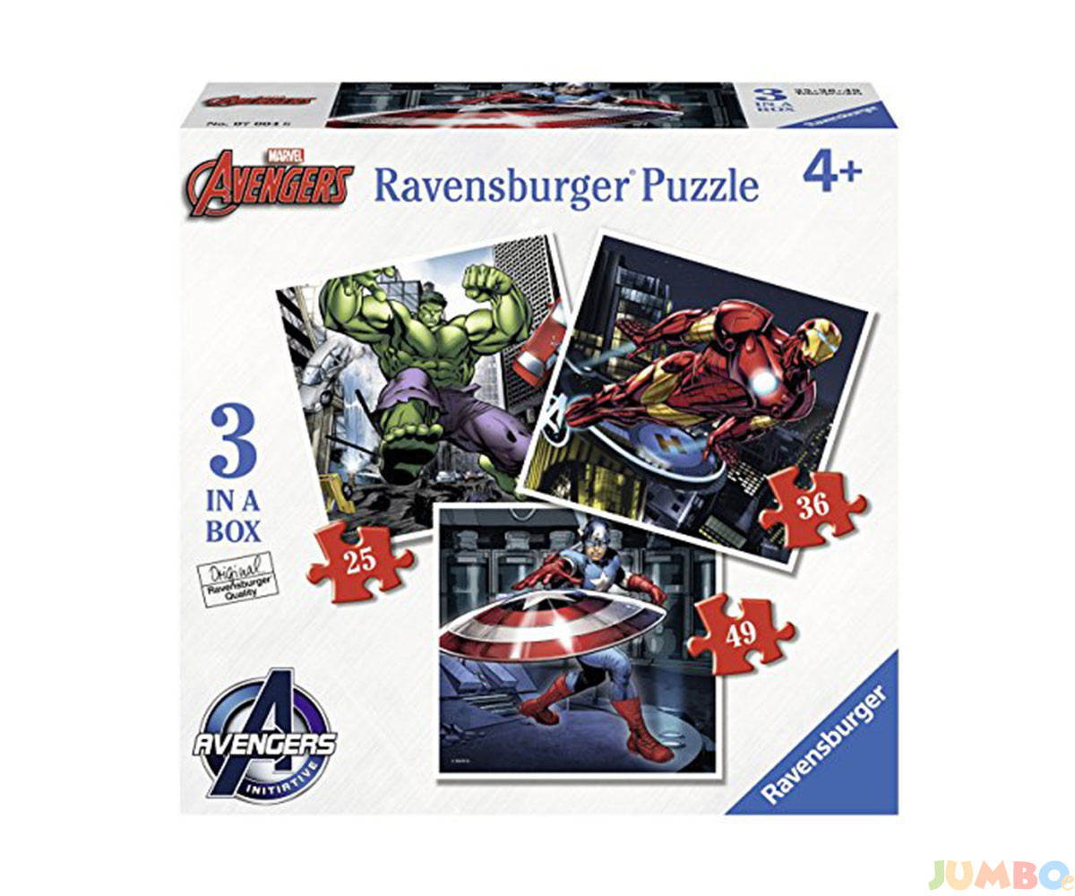 Пъзел Ravensburger 3-в-1 – Авенджърс