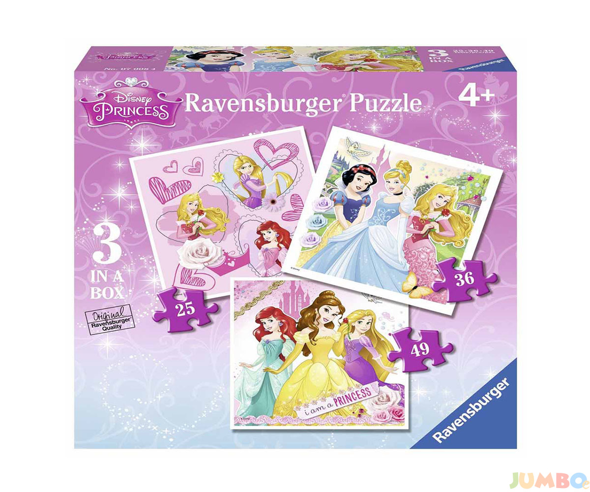 Пъзел Ravensburger 3-в-1 – Красивите принцеси