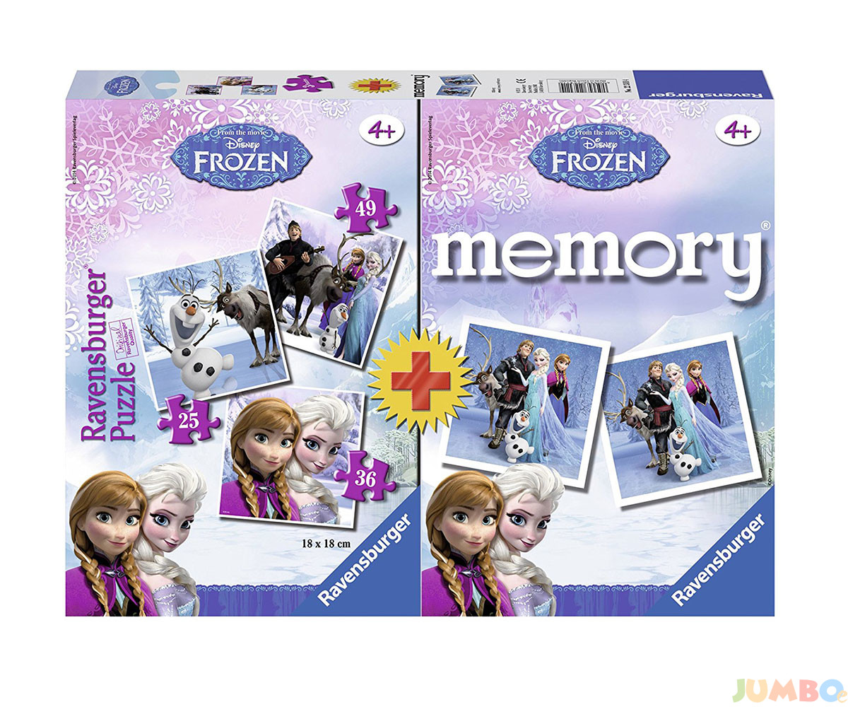 Пъзел Ravensburger 4-в-1 – (20+15+25 ел.+мини Мемори) – Замръзналото кралство