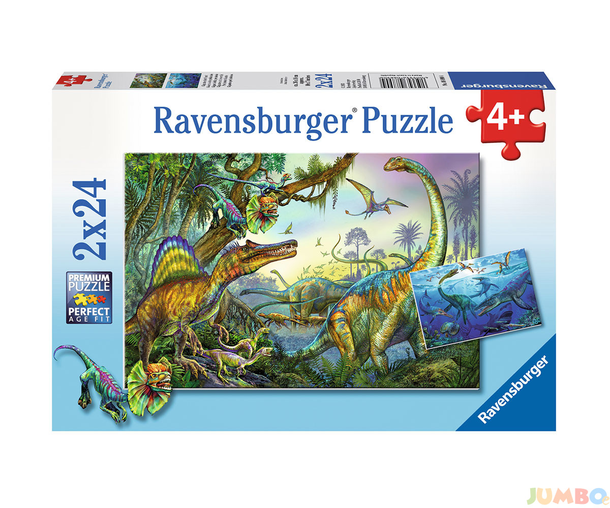 Пъзел Ravensburger 2х24 ел. – Динозаври