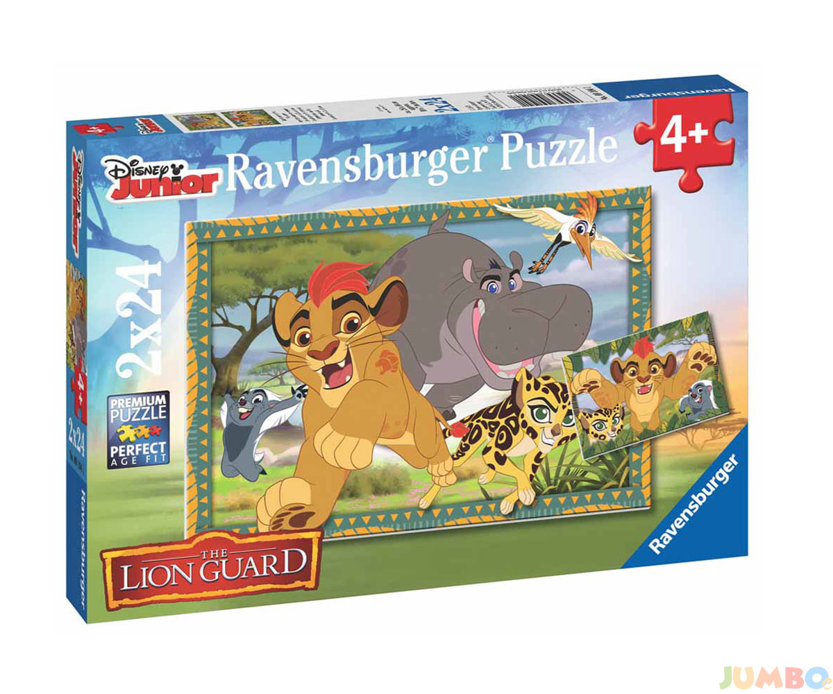 Пъзел Ravensburger 2х24 ел. – Цар лъв: Приключения в саваната