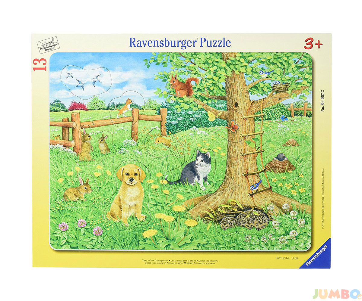 Пъзел Ravensburger 8-17 ел. – Животни в градината