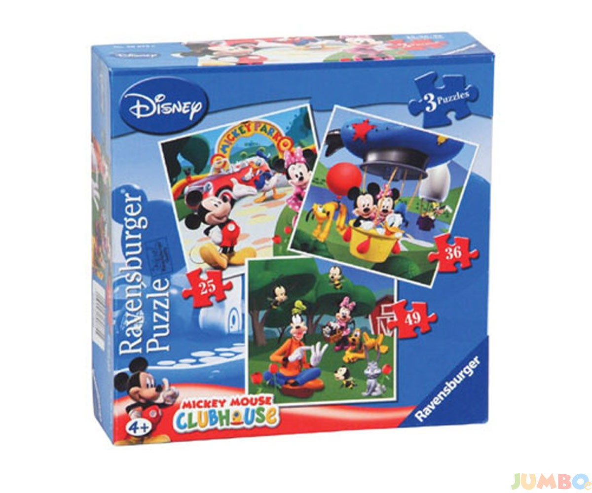 Пъзел Ravensburger 3-в-1 – Мики Маус