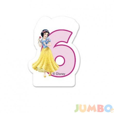 Свещ за рожден ден Procos номер 6 Disney Princess 82899