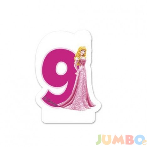 Свещ за рожден ден Procos номер 9 Disney Princess 82902