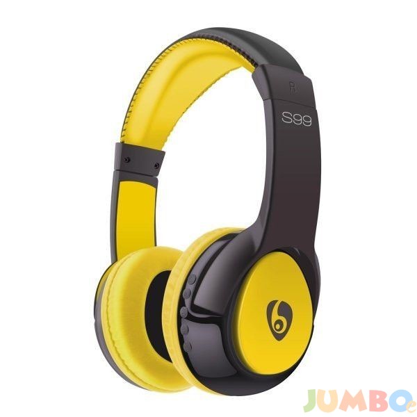 Безжични Bluetooth слушалки Ovleng S99, Stereo, Bass, Вграден микрофон, Черно-Жълти