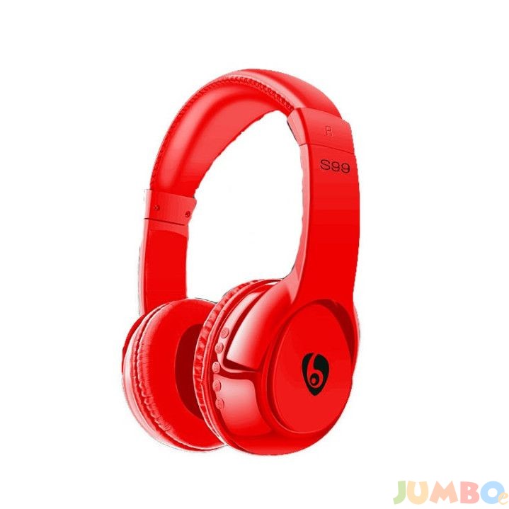 Безжични Bluetooth слушалки Ovleng S99, Stereo, Bass, Вграден микрофон,червени