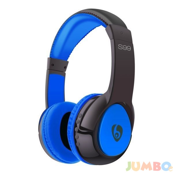 Безжични Bluetooth слушалки Ovleng S99, Stereo, Bass, Вграден микрофон, Черно-Сини