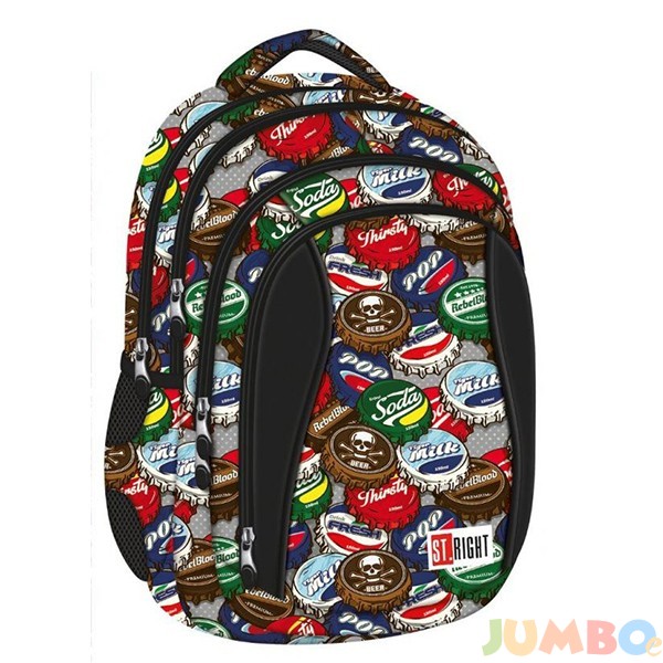 Ученическа раница Majewski Stright Bottle caps