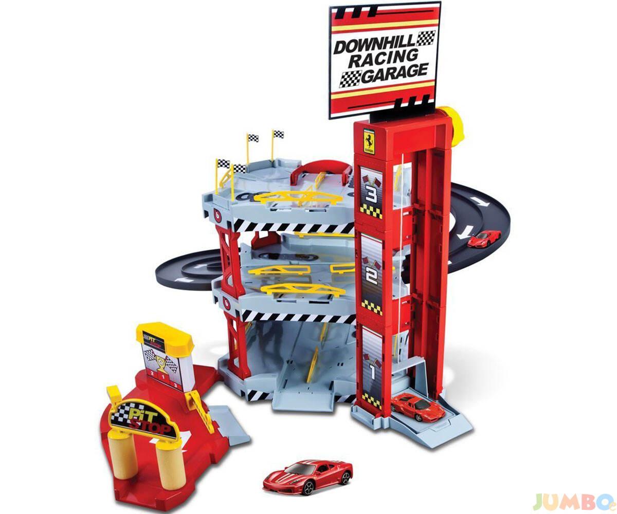 Bburago Ferrari – стезателен гараж с 2 бр. коли 1:43