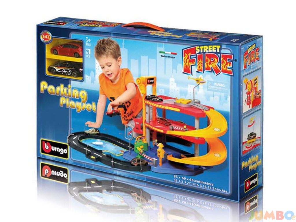 Bburago Street Fire – Паркинг с 2 бр. коли 1:43