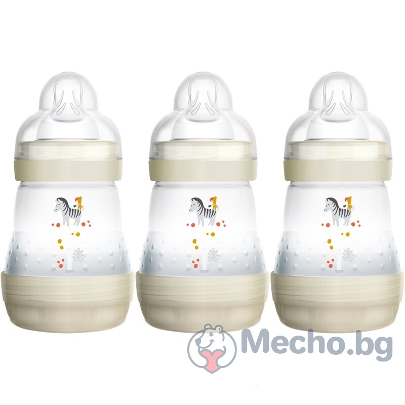 Комплект шишета MAM Easy Start Anti-Colic Bottle 160ml 3бр бежов