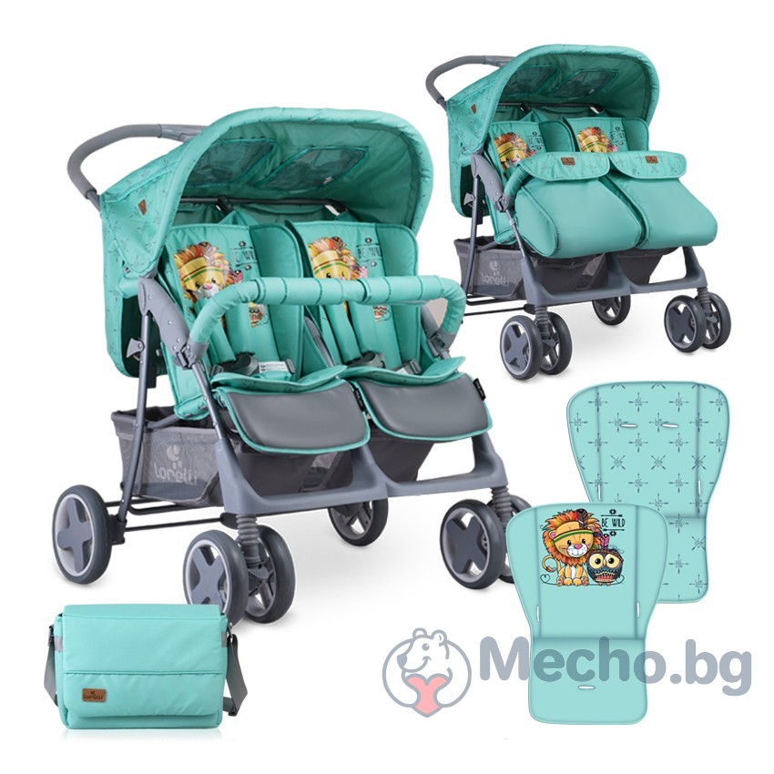Бебешка количка Lorelli TWIN Green Indians