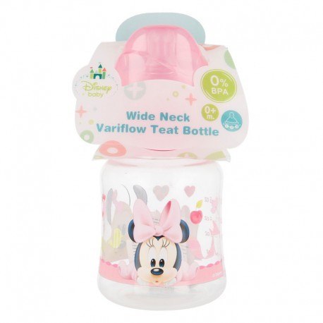 Бебешки шишета 150 мл със силиконов биберон с картинка Minnie Mouse PAINT POT