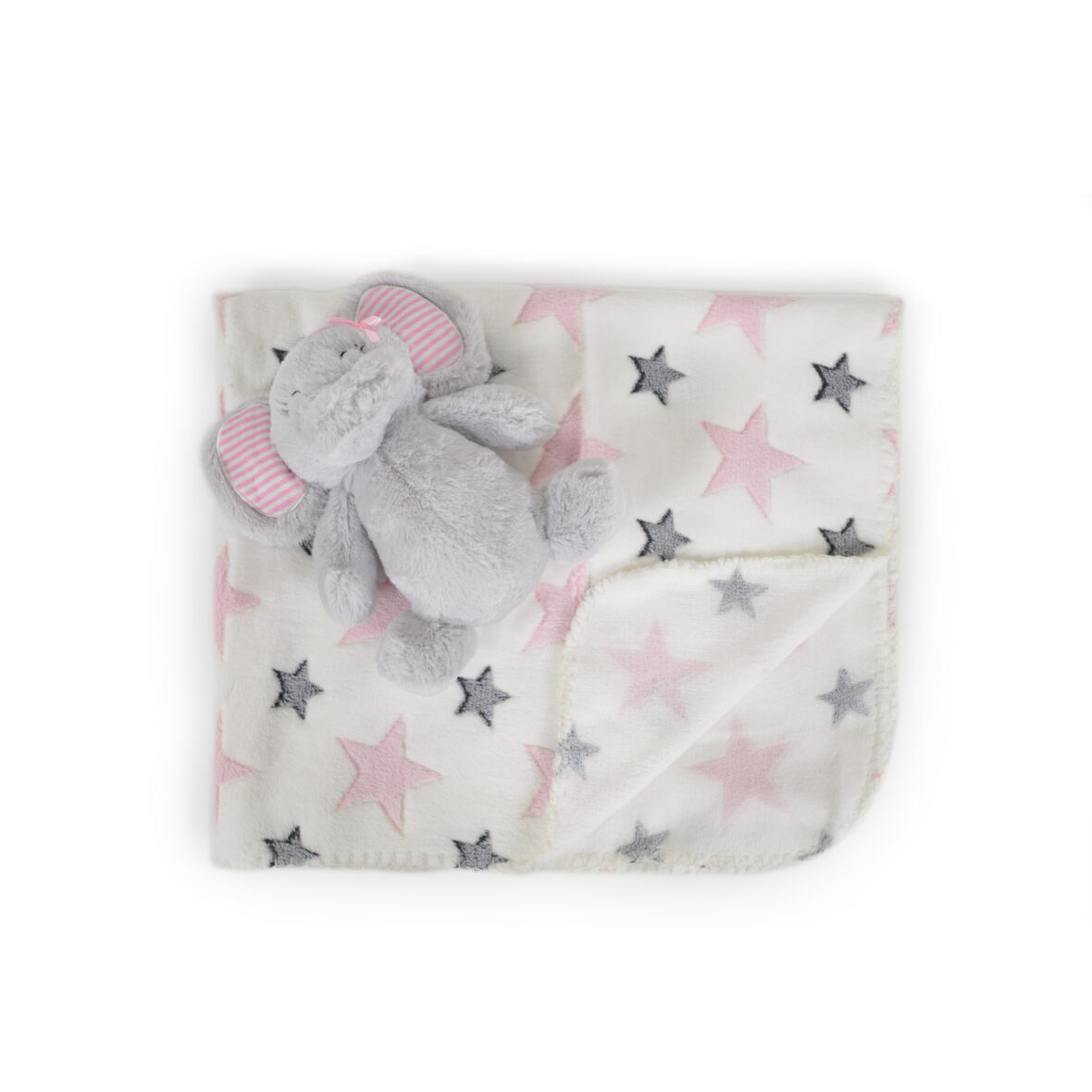 Одеяло 90/75 cm с играчка Elephant pink