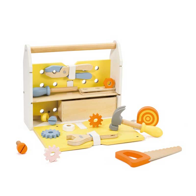 Модерна дървена кутия с инструменти за деца на Classic World