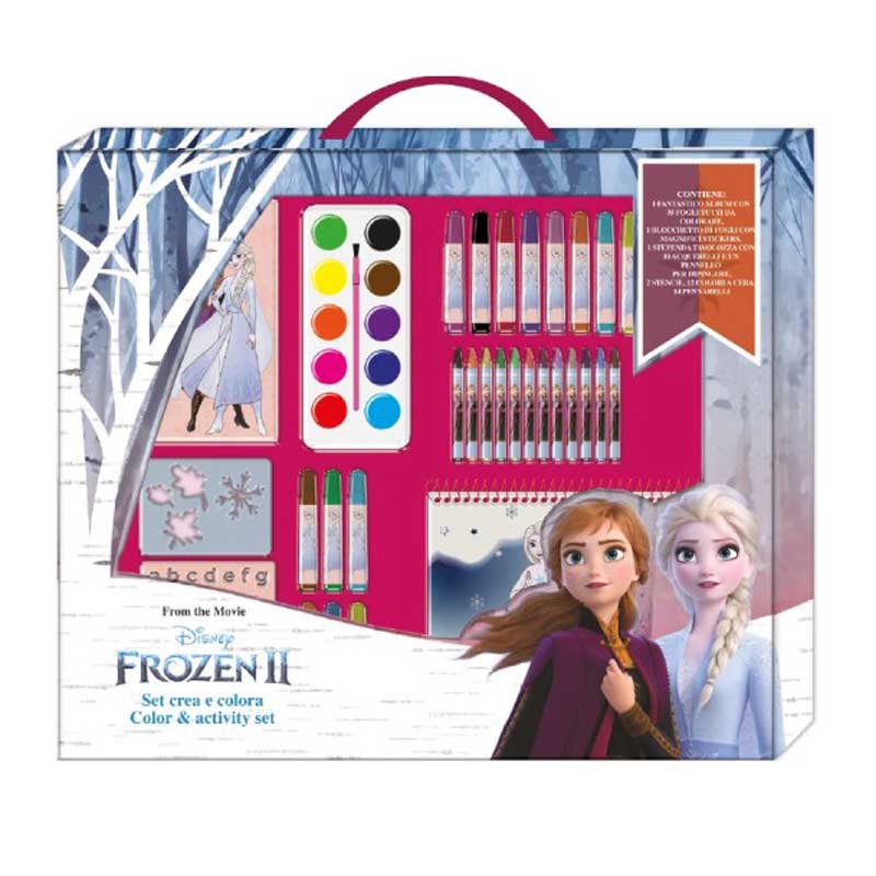 Детско куфарче „Frozen“ с аксесоари за рисуване – 35 части