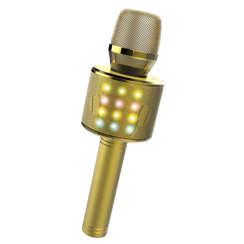 bluetooth-detski-karaoke-mikrofon-s-led-svetlini-v-zlatist-tsvyat-idance-140612294