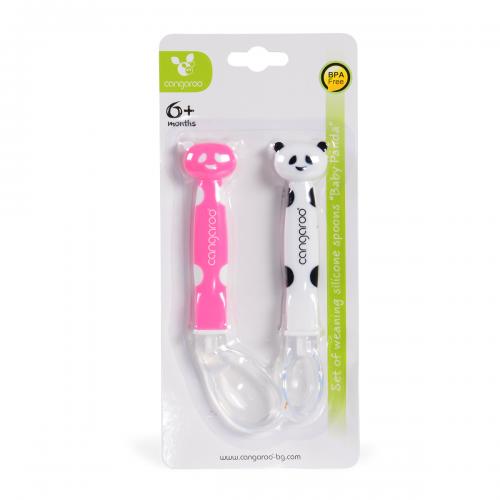 Силиконови лъжици Baby Panda F1607 розов