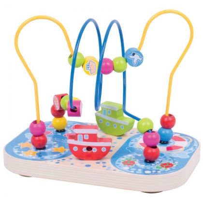 Bigjigs – Дървена играчка лабиринт – Море