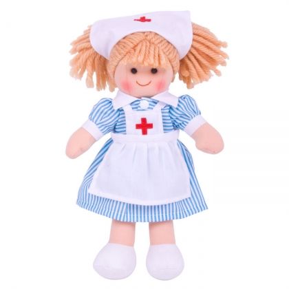 Bigjigs – Детска кукла – Медицинската сестра Нанси – 25 см