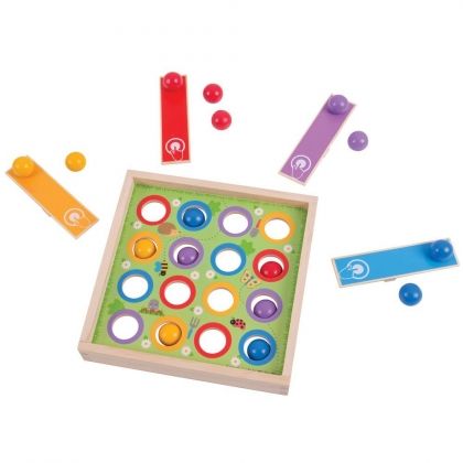 Bigjigs – Дървена игра с топчета – Право в целта