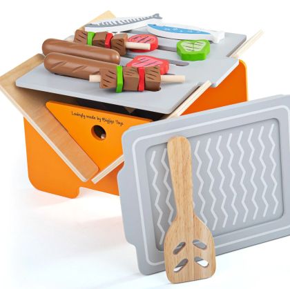 Bigjigs – Дървени играчки за готвене – Барбекю