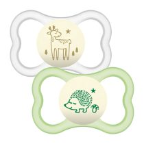 Залъгалка Air Night latex Soother Uni 6m+ 2 бр. елен