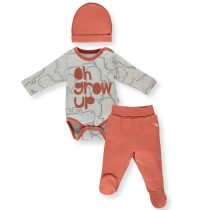 T3235 К-кт 3ч. LITTLE GUY GREY 3-6M/68CM