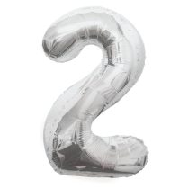 53822 Фолиев балон цифра 2 Silver