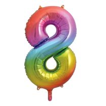 56808 Фолиев балон цифра 8 Rainbow