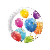 93483 Хартиени чинии 20cm SPARKLING BALLOONS