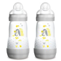 Шише Easy S. Anti-Colic Bottle 260ml 2бр сиви