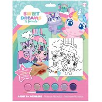 Sweet Dreams Комплект оцветяване по номера+бои