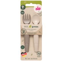 37102 Прибори за хранене Eat Green 9м Бежов