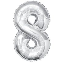 53828 Фолиев балон цифра 8 Silver
