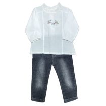 K3687 К-кт 2ч. момиче BOUTIQUE Тъмно син 68cm