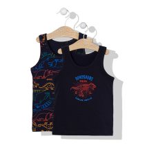 X056 Потник 2бр. DINOSAURS NAVY BLUE 5г