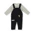 K4015 Гащ+блуза STRIPED ANTHRACITE 12-18M/86CM