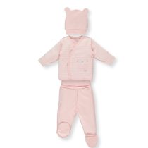 Z831 К-кт 3ч. BABY COURLE PINK 0-3M/62CM