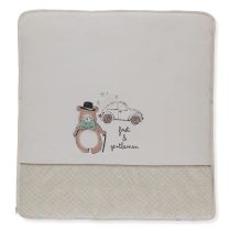 B819 Одеяло портбебе кафяв GENTLEMAN BEAR 80X85