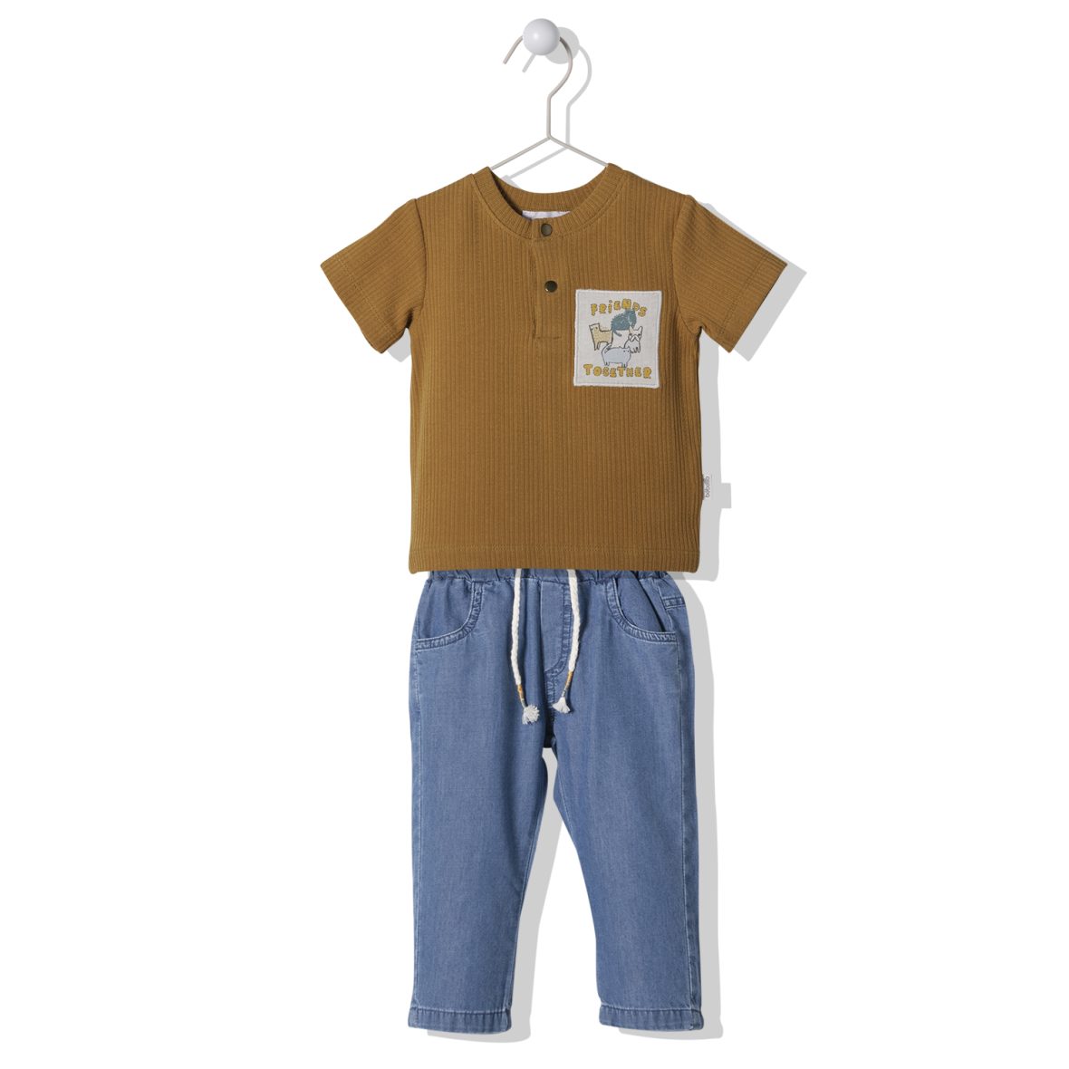 K3920 К-кт 2ч. STREET ANIMALS кафяв 6-9M/74CM