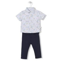 K3957К-кт 2ч. BUTIK 2023 YAZ т.син 24-36M/98CM
