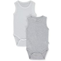 T3386 Боди-потник 2 бр BASIC 24 сив 12-18M 86CM