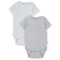 T3387 Боди к.р. 2 бр BASIC 24 сив 12-18M 86CM