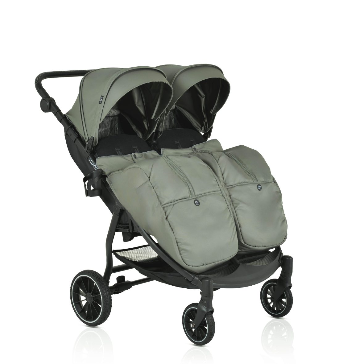 Количка за близнаци TwinGo Mineral green