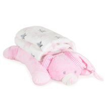 Одеяло 90/75 cm с възглавница Sleepy Bear розов-Cangaroo