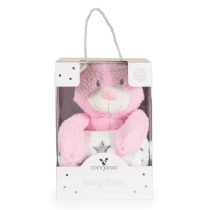 Одеяло 90/75 cm с играчка Rory Bear розов-Cangaroo